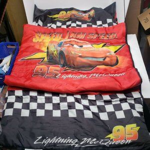 "CARS" Sleeping Bag Disney Pixar Lightning McQueen #95  Full Zipper Indoor